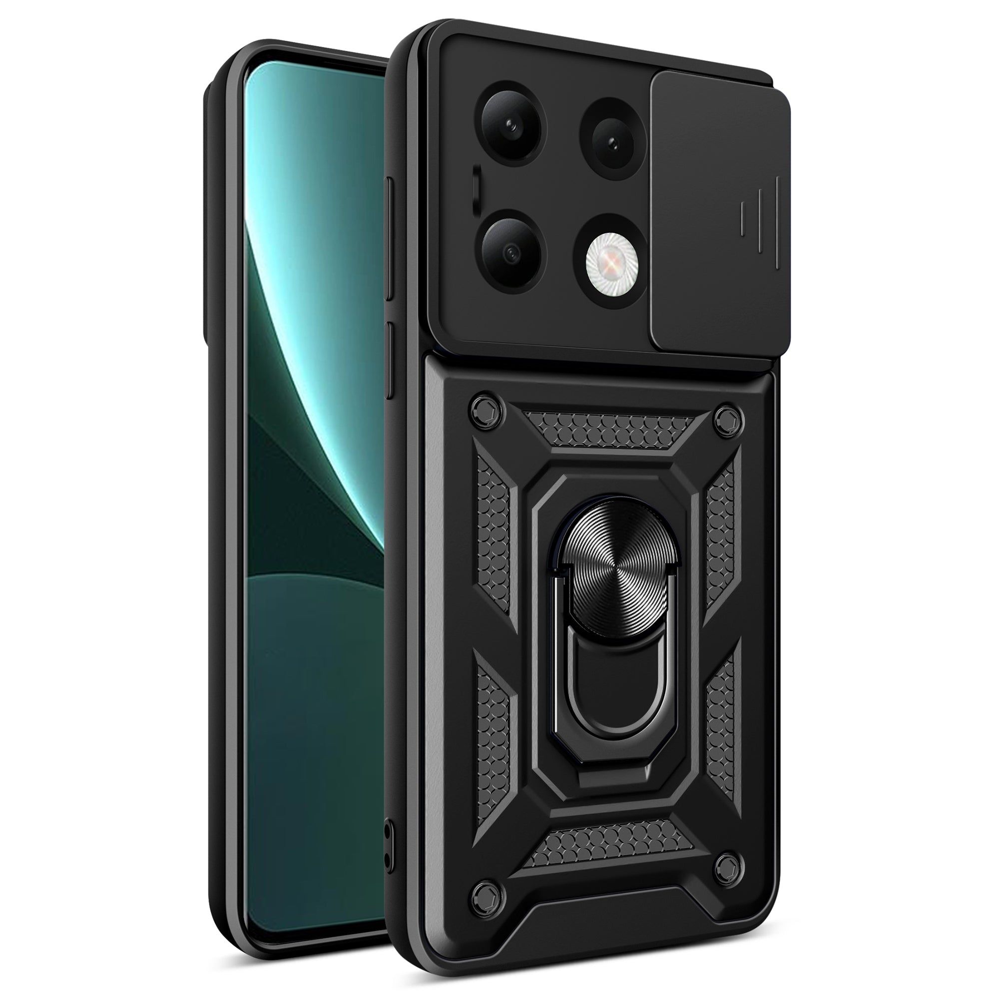 For Xiaomi Redmi Note 13 4G Case Scratch-resistant PC+TPU Kickstand Phone Shell For Xiaomi Redmi Note 13 4G Case Scratch-resistant PC+TPU Kickstand Phone Shell